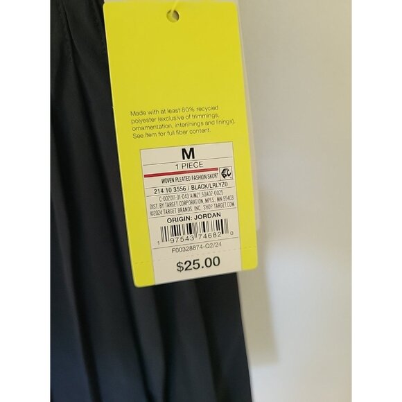 All In Motion Women's Skort Black Micro Pleated Tennis Sport Now Size Medium - Picture 5 of 10